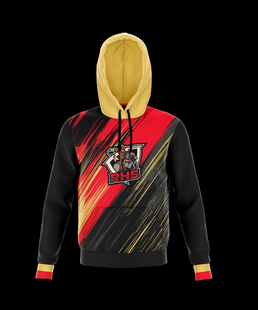 Roosevelt High School Pull Hoodie with Gold Hood